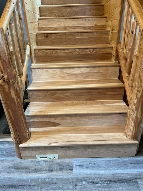 Custom hickory staircase